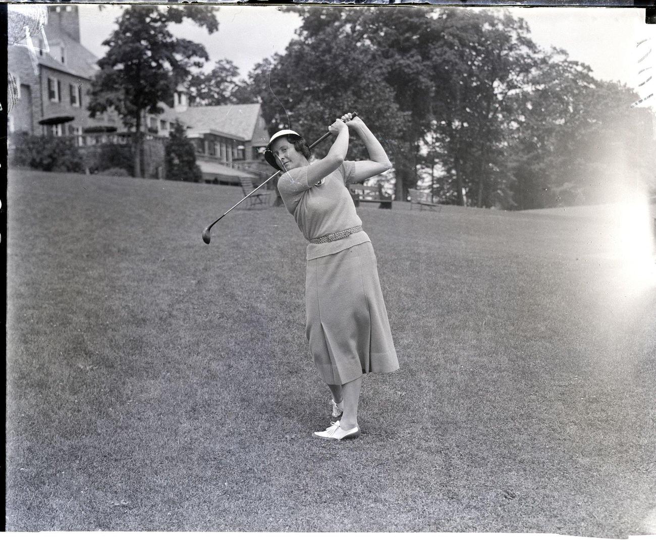 Edith Quier possibly winning Woman's Eastern Title, Huntington Valley, June 11, 1935.