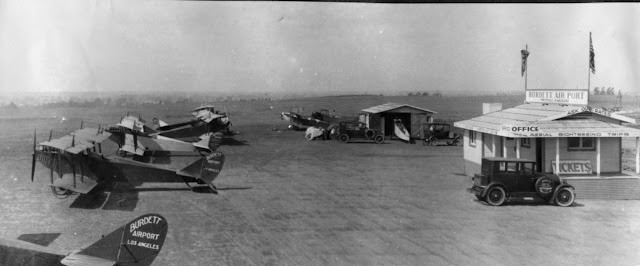 The Burdett Airport – home of the famous 13 Flying Black Cats, ca. 1924.