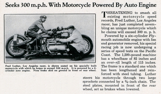 The Daring Attempt of Fred Luther to Reach 200 MPH on a Motorcycle at Bonneville Salt Flats in 1935