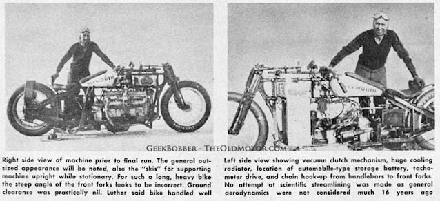 The Daring Attempt of Fred Luther to Reach 200 MPH on a Motorcycle at Bonneville Salt Flats in 1935