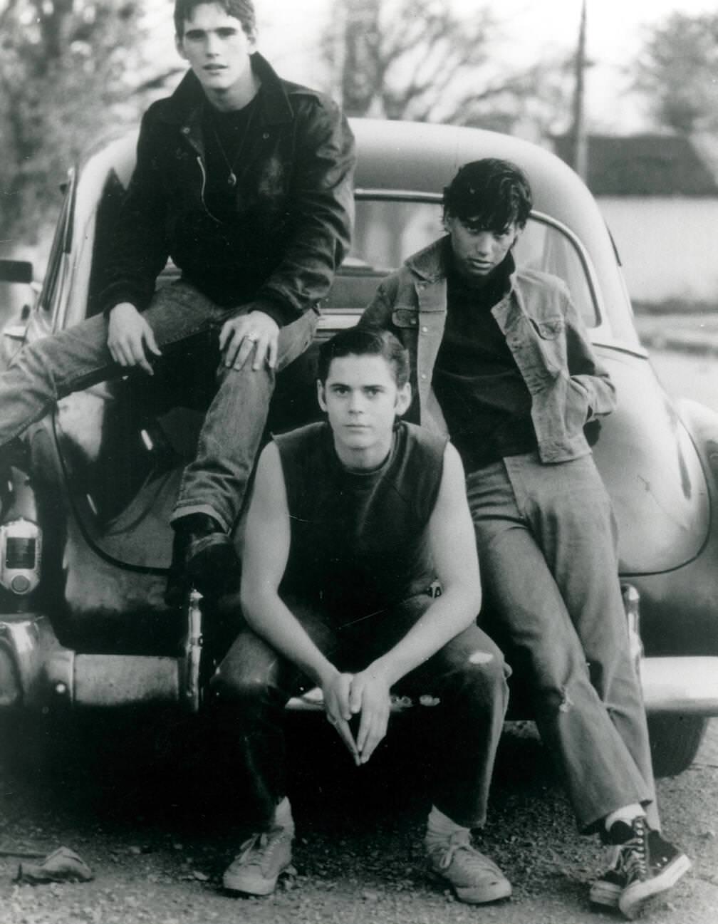 Scene from "The Outsiders" (1983) featuring Matt Dillon and Ralph Macchio