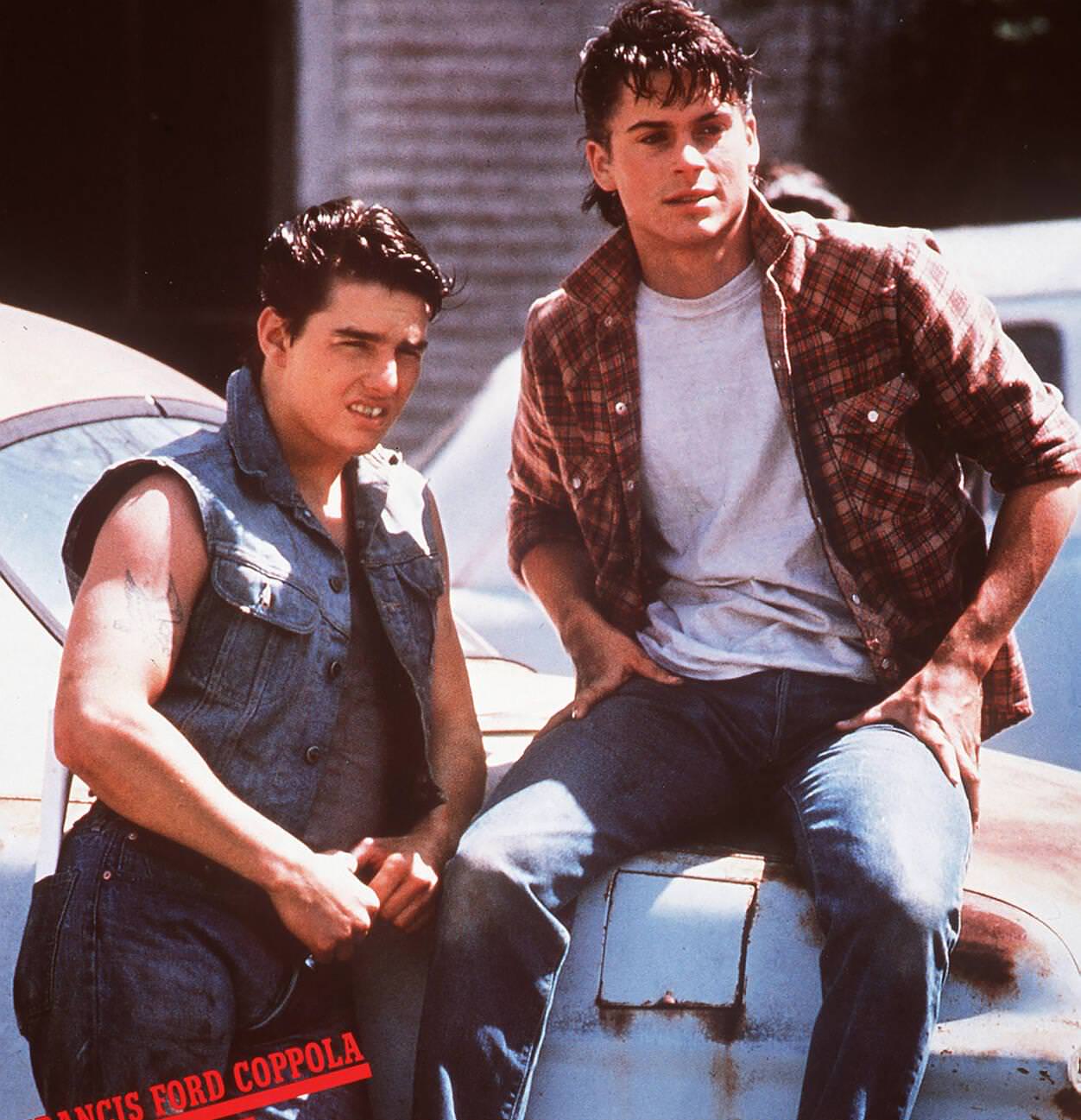 Scene from "The Outsiders," Steve Randle and Dallas Winston.
