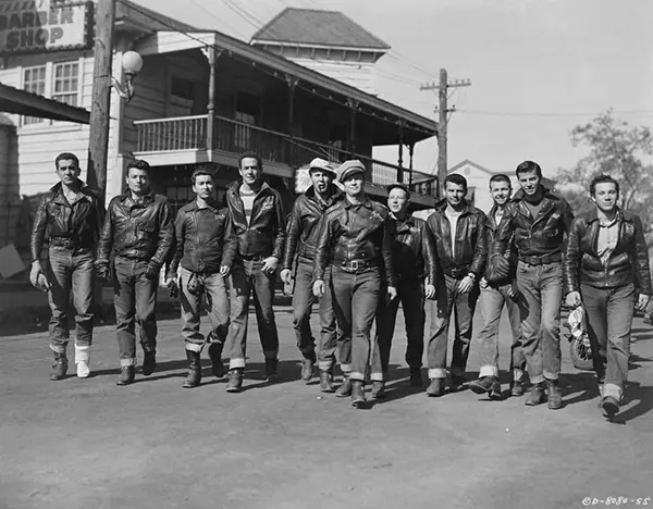 Marlon Brando on the set of “The Wild One.”