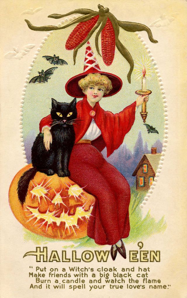 Hallowe'en, Put on a Witch's Cloak and Hat