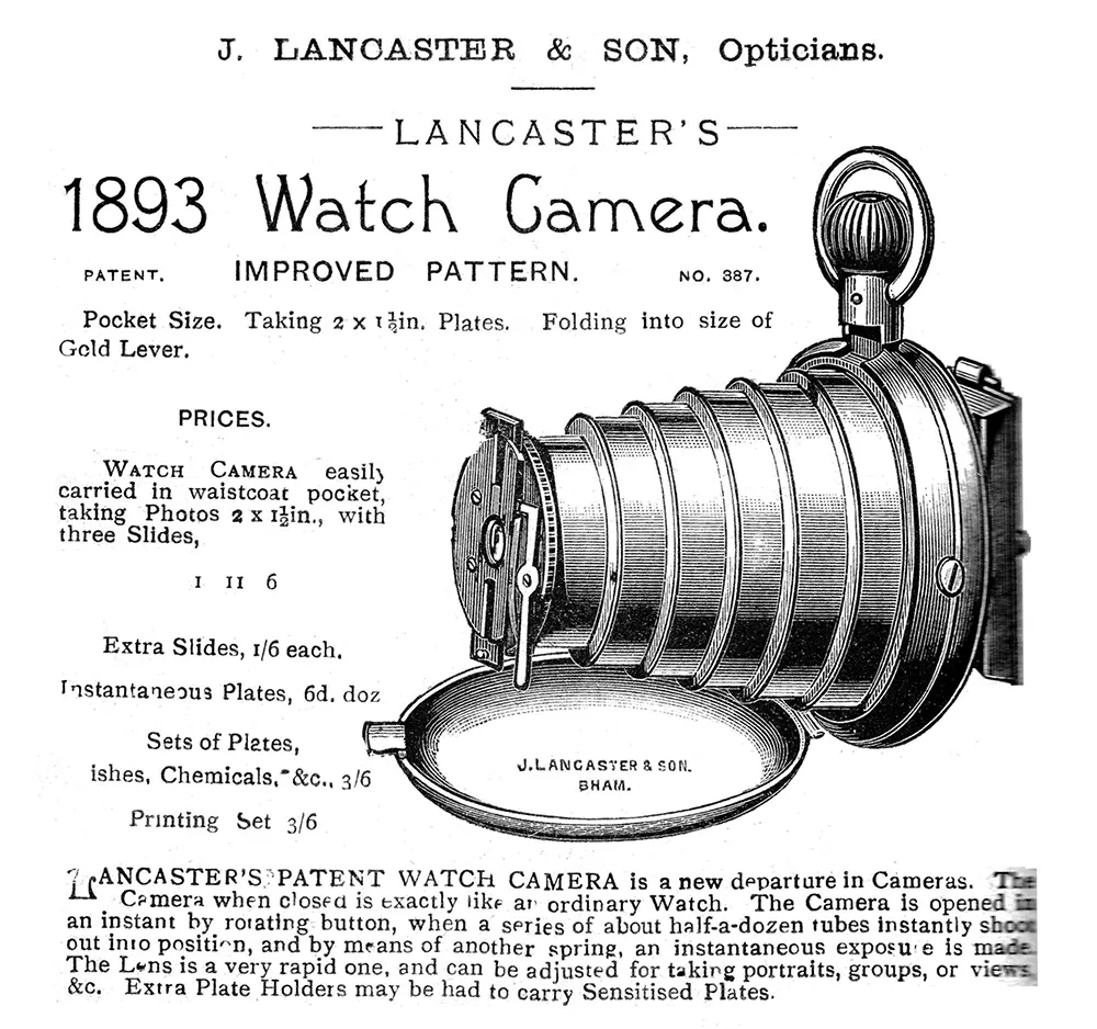 The 1893 Lancaster Watch Camera: A Victorian Marvel as a Pocket-Sized Spy Tool in an Era of Ingenious Inventions