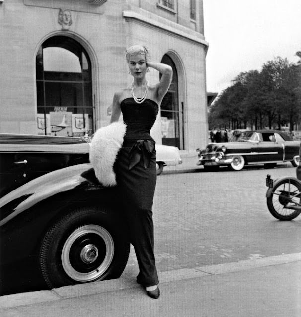 Stella in Jacques Fath's popular evening dress, Paris, 1951.
