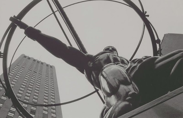 Atlas sculpture in Rockefeller Center, July 1954