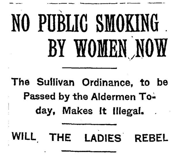 When New York City Said No to Women Smoking in Public in 1908