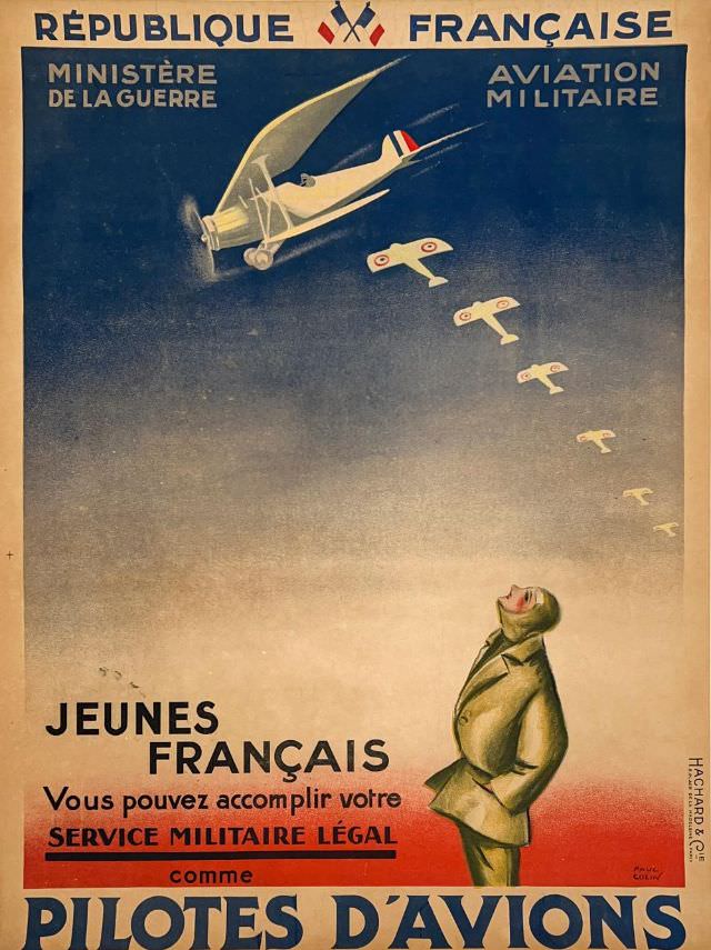 République Française Military Aviation Recruitment Poster, circa 1920s
