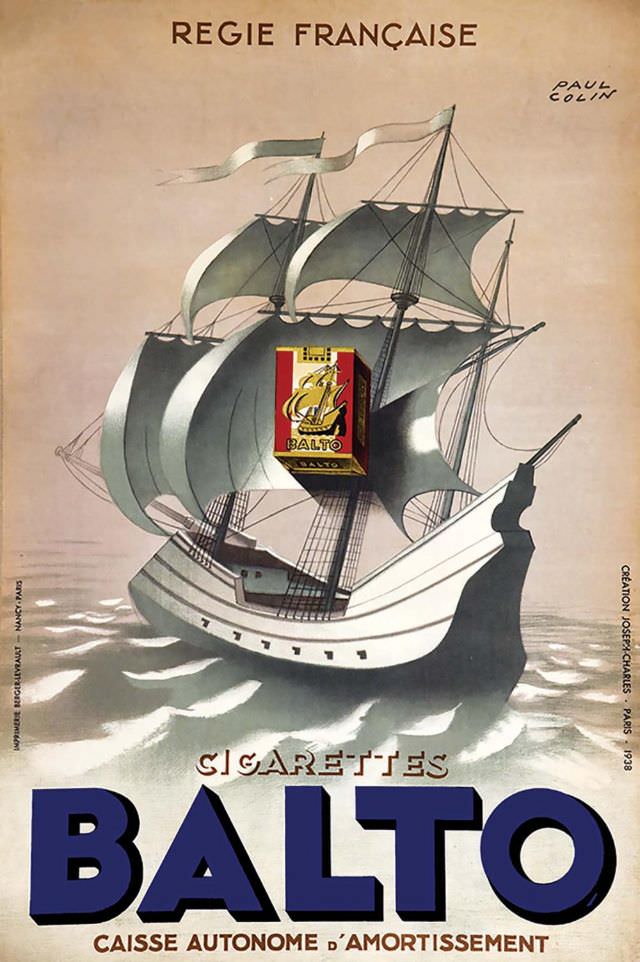 Balto Cigarettes Regie Française, 1938