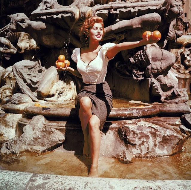 Sophia Loren in Rome, 1955.