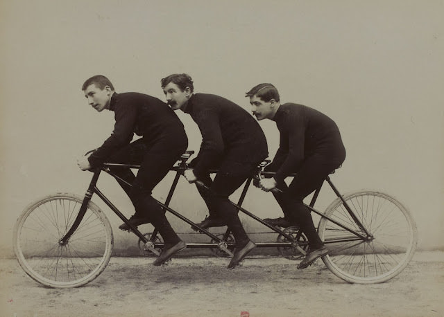 The Early Days of Tandem Cycling Sport Seen in Jules Beau's 19th Century Photos