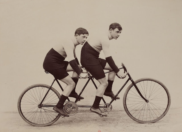 The Early Days of Tandem Cycling Sport Seen in Jules Beau's 19th Century Photos
