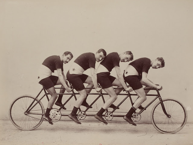 The Early Days of Tandem Cycling Sport Seen in Jules Beau's 19th Century Photos