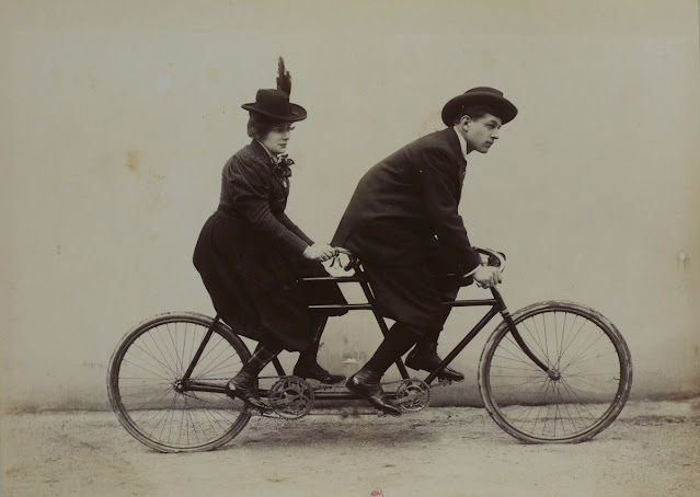 The Early Days of Tandem Cycling Sport Seen in Jules Beau's 19th Century Photos