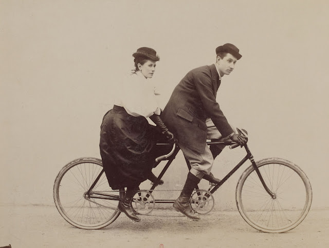 The Early Days of Tandem Cycling Sport Seen in Jules Beau's 19th Century Photos