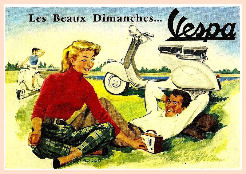 Vintage Vespa Ads and the Celebrities Who Loved Them: A Glimpse into Scooter Glamour