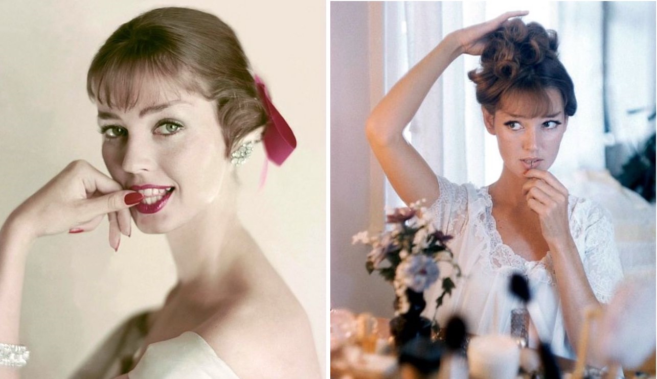 Dolores Hawkins modeling 1950s