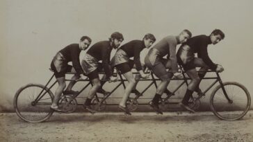 Tandem Cycling late 19th Century