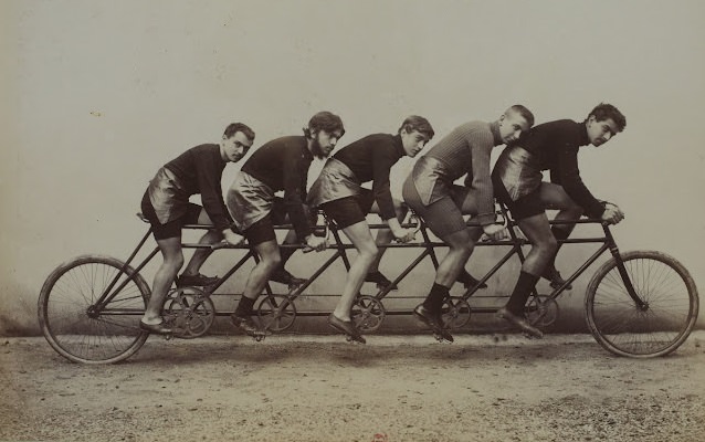 Tandem Cycling late 19th Century