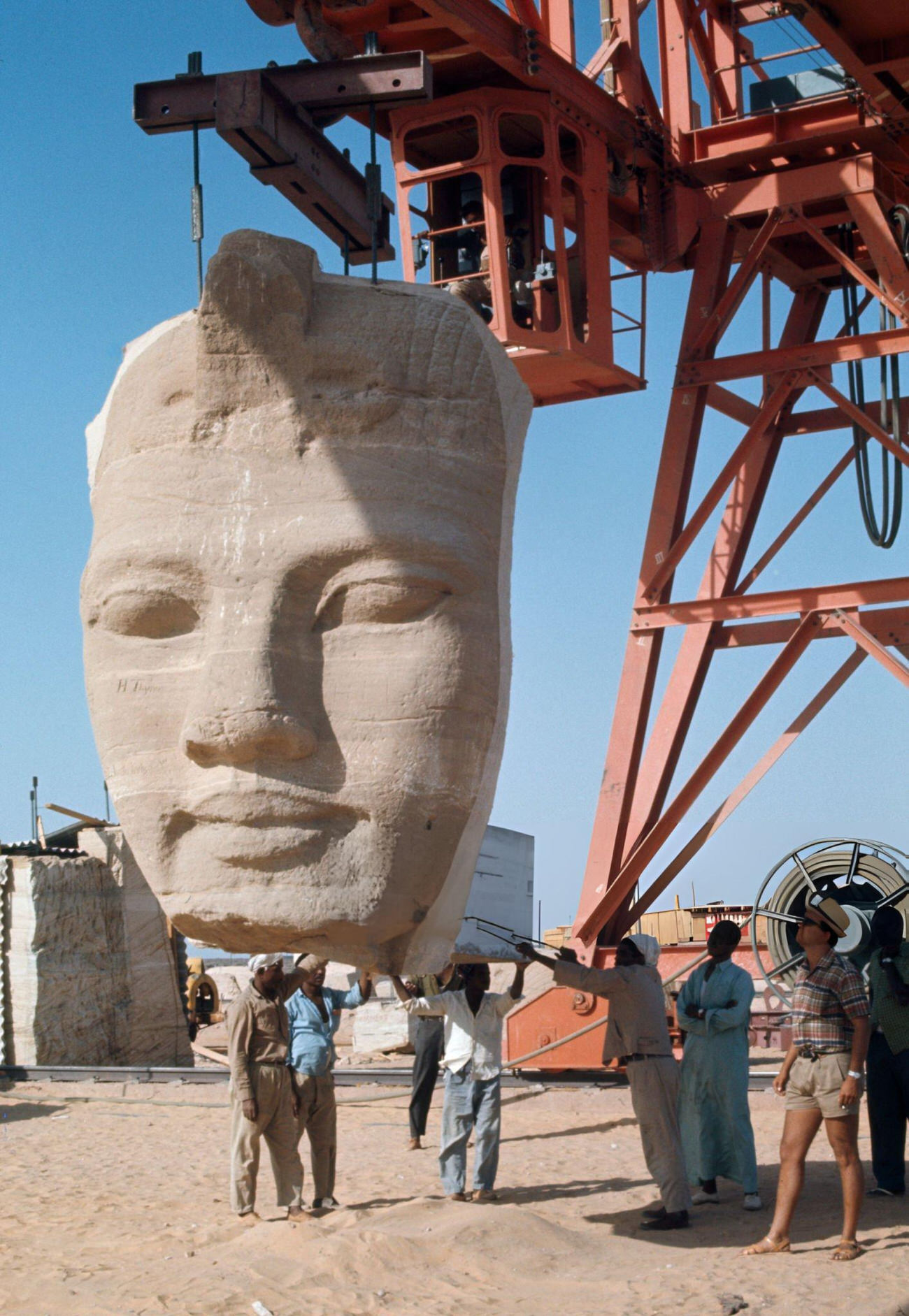 The relocation of Abu Simbel's ancient temple in 1967