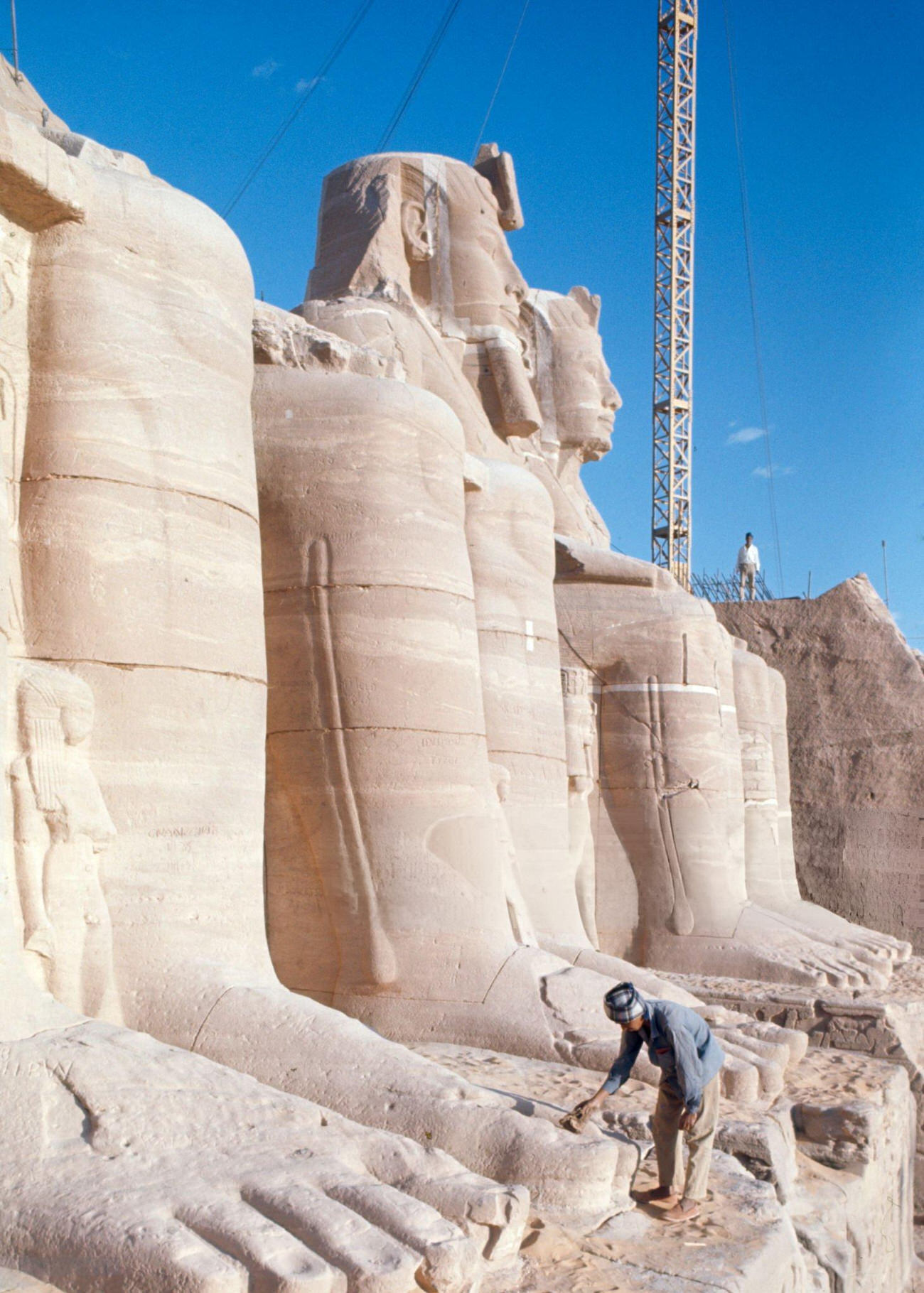 The relocation of Abu Simbel's ancient temple in 1967