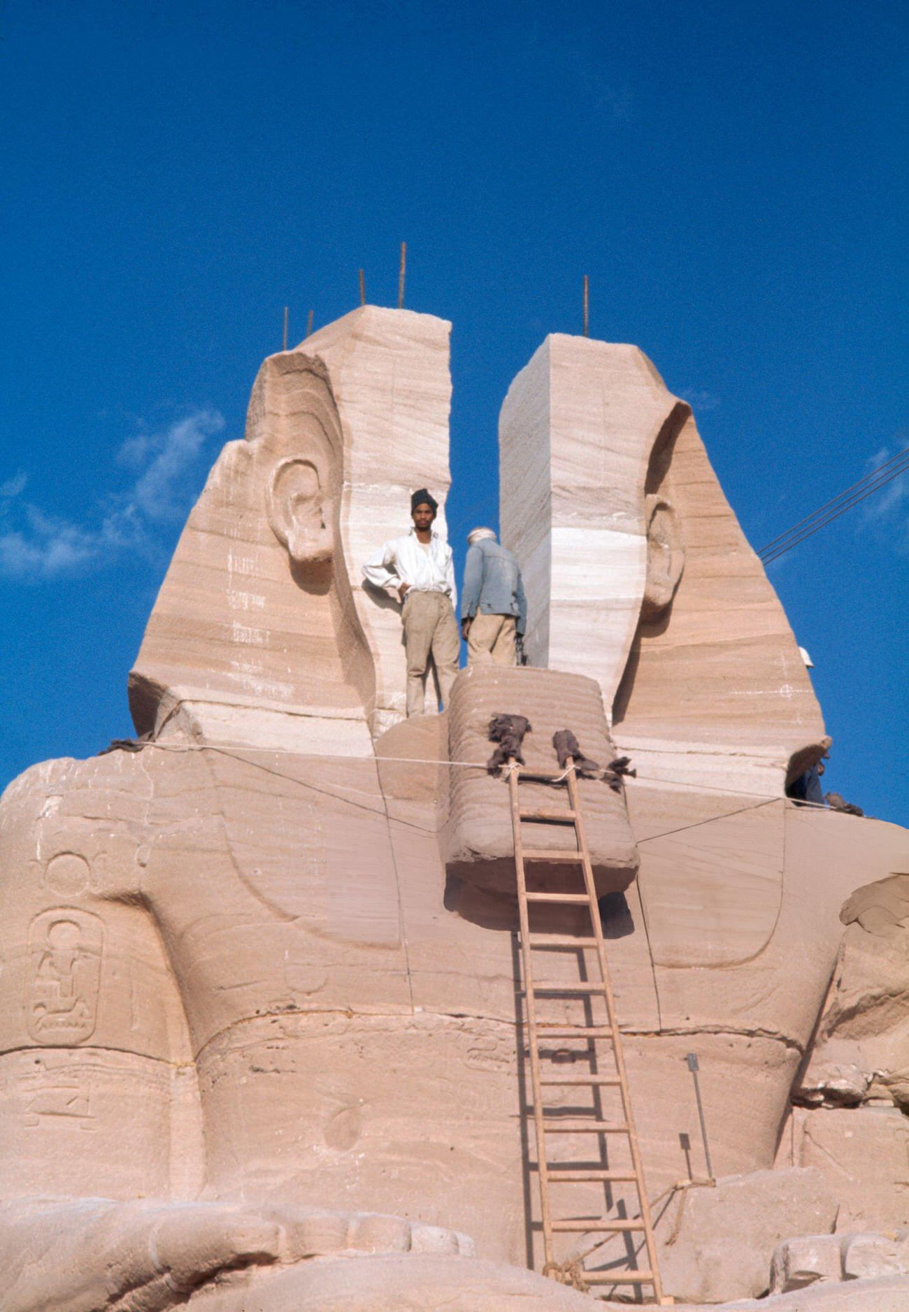 The relocation of Abu Simbel's ancient temple in 1967