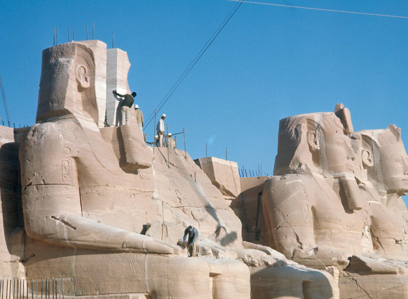 The relocation of Abu Simbel's ancient temple in 1967