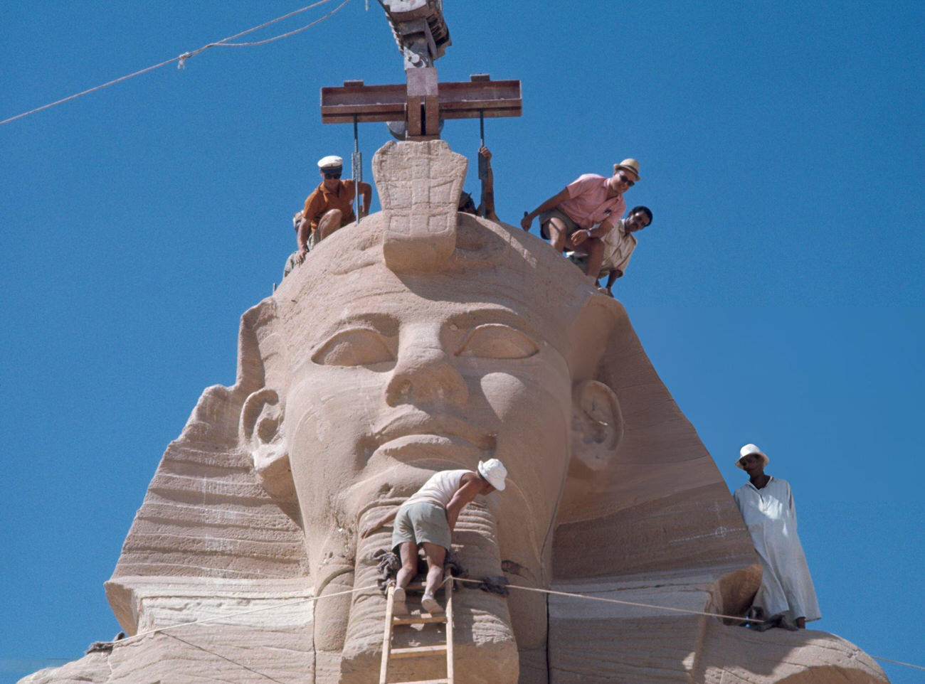 The relocation of Abu Simbel's ancient temple in 1967