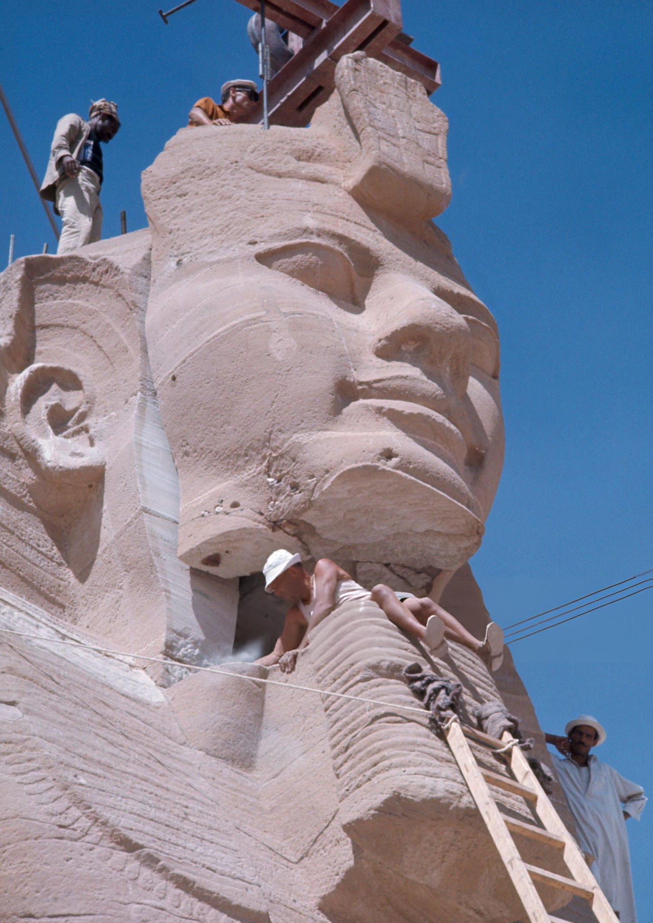 The relocation of Abu Simbel's ancient temple in 1967