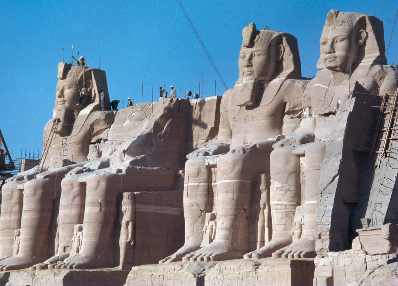 The relocation of Abu Simbel's ancient temple in 1967