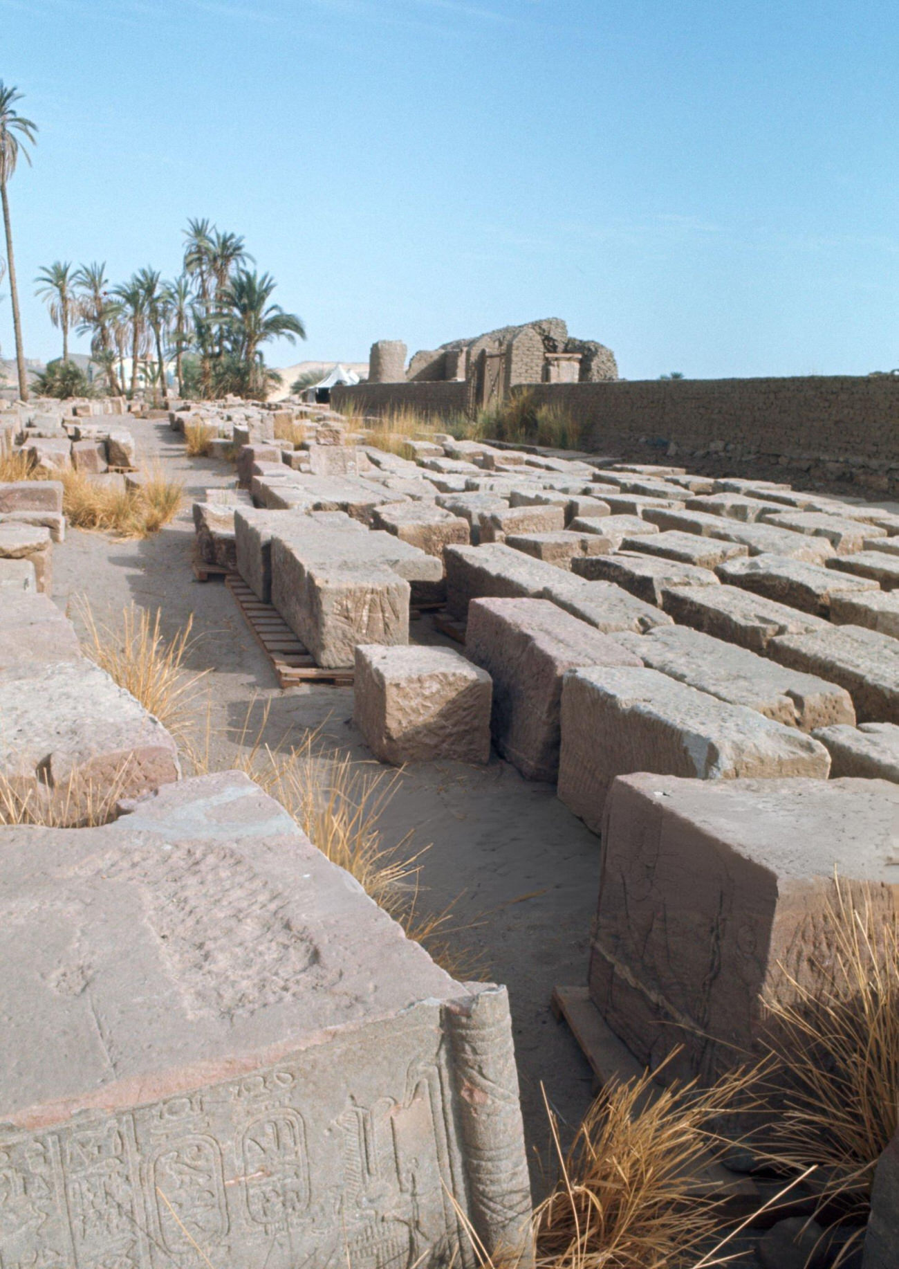 The storage area at Dendur for Abu Simbel's temple during its 1967 relocation, built in 1264 BC to commemorate Ramesses II's victory at the Battle of Kadesh.