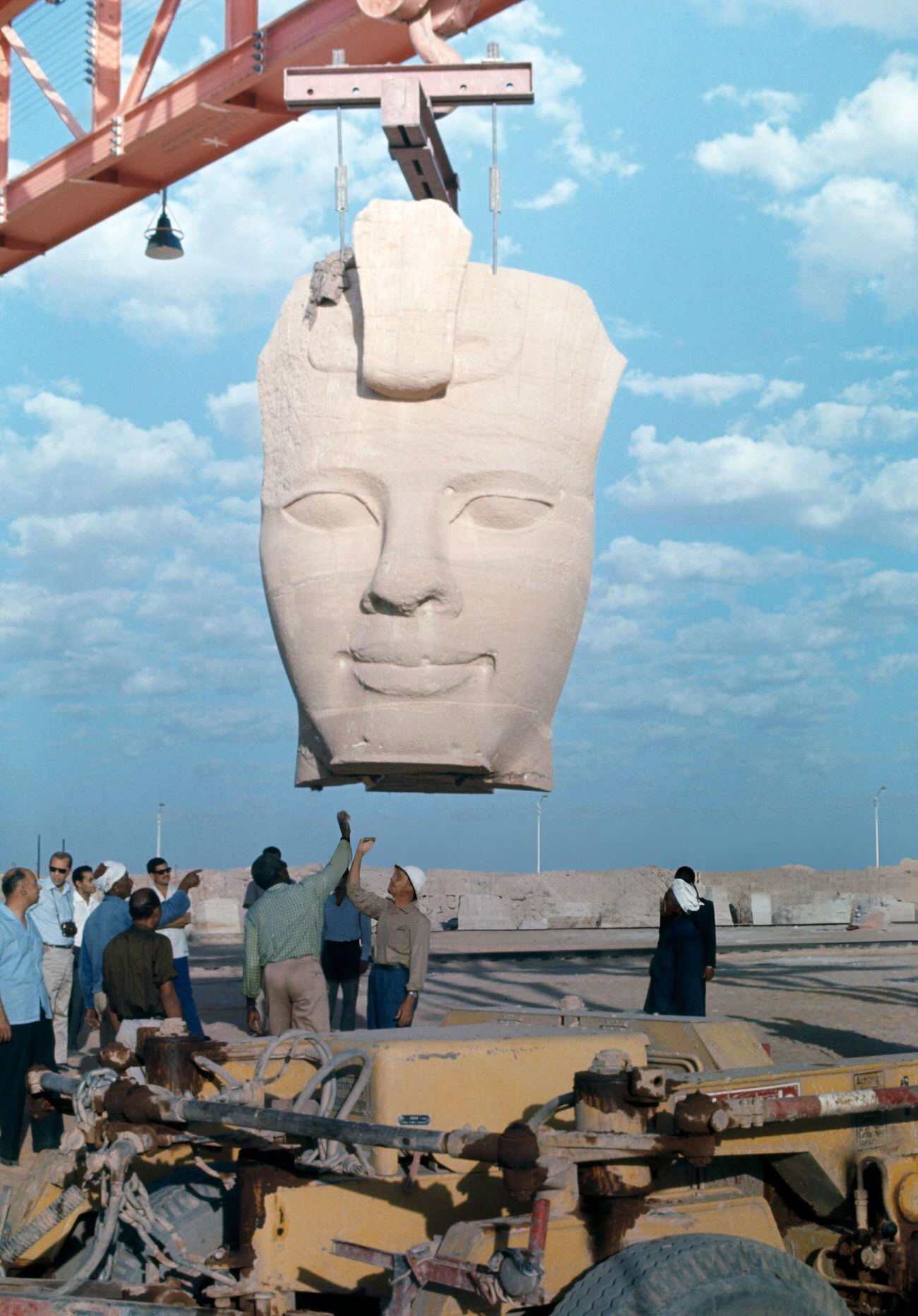 The relocation of Abu Simbel's ancient temple in 1967