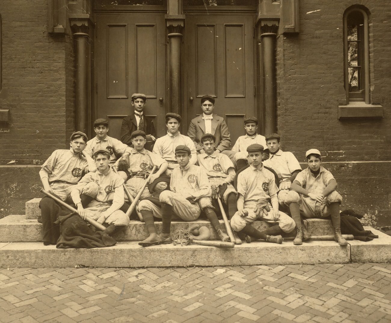 The 1899 Central High School baseball team, including a young George Wesley Bellows, 1899.