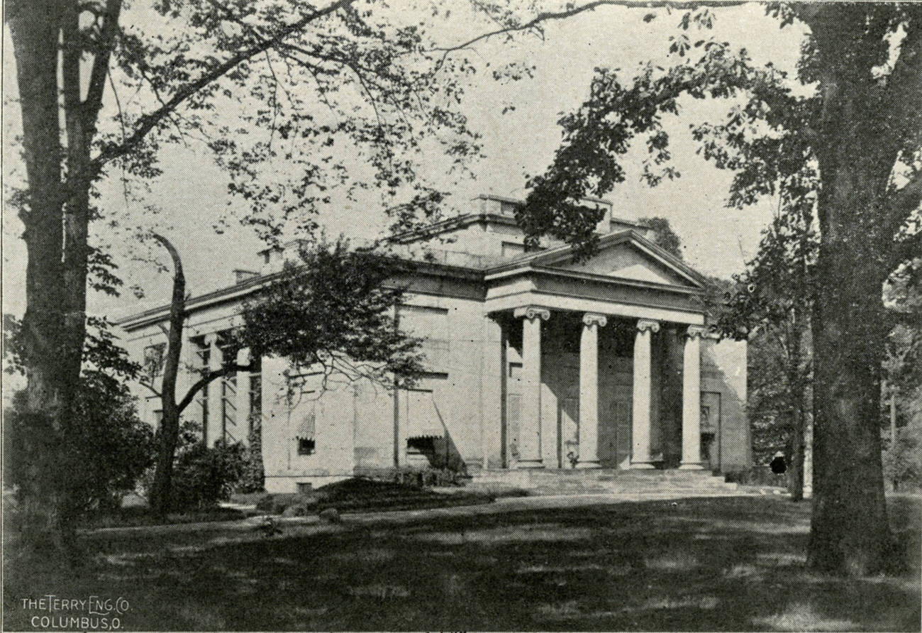 Alfred Kelley home, an example of Greek Revival architecture, later the Governor's Mansion, 1898.
