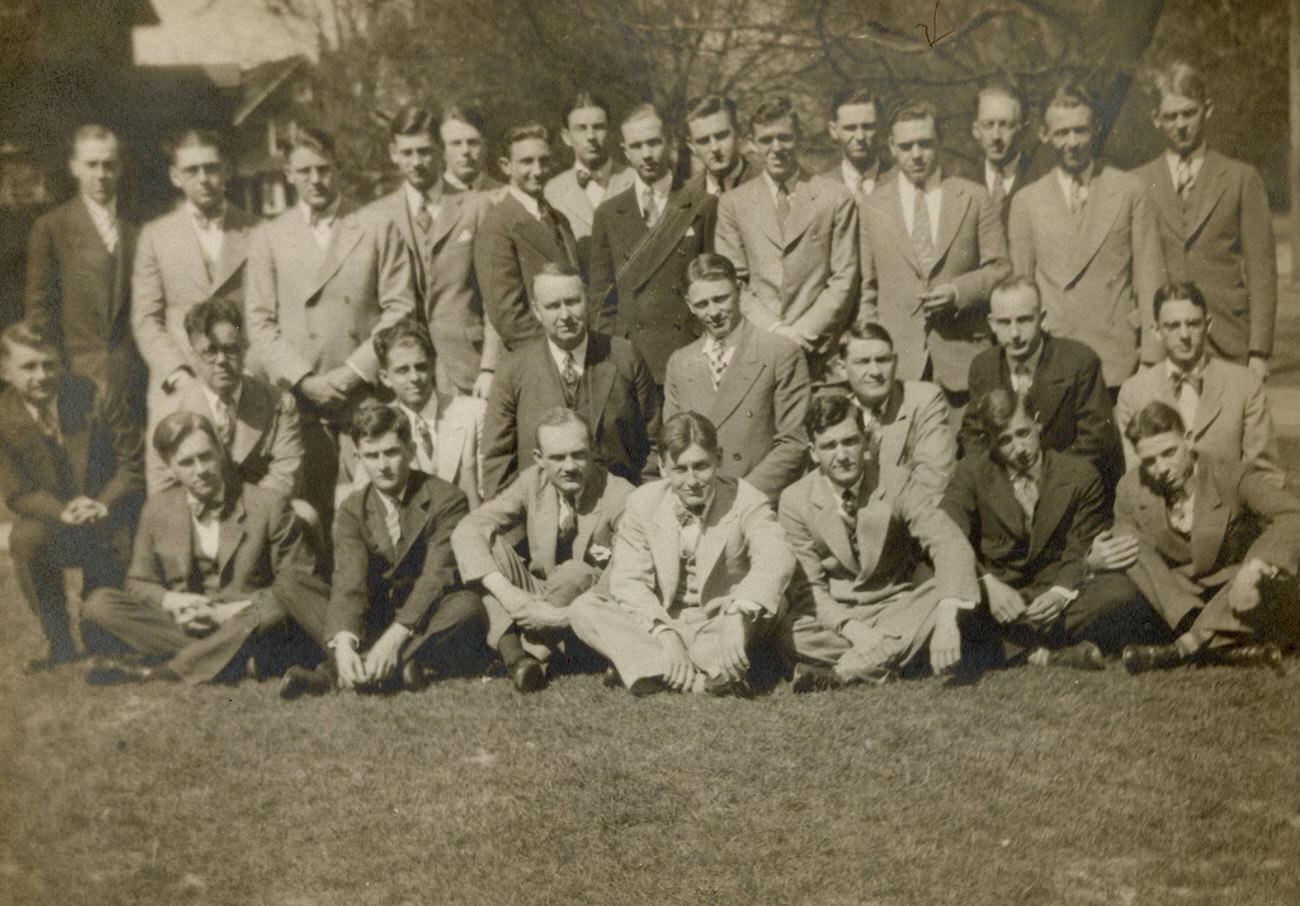 Alpha Chi Sigma fraternity at OSU, with William Clare Barnett, 1926.