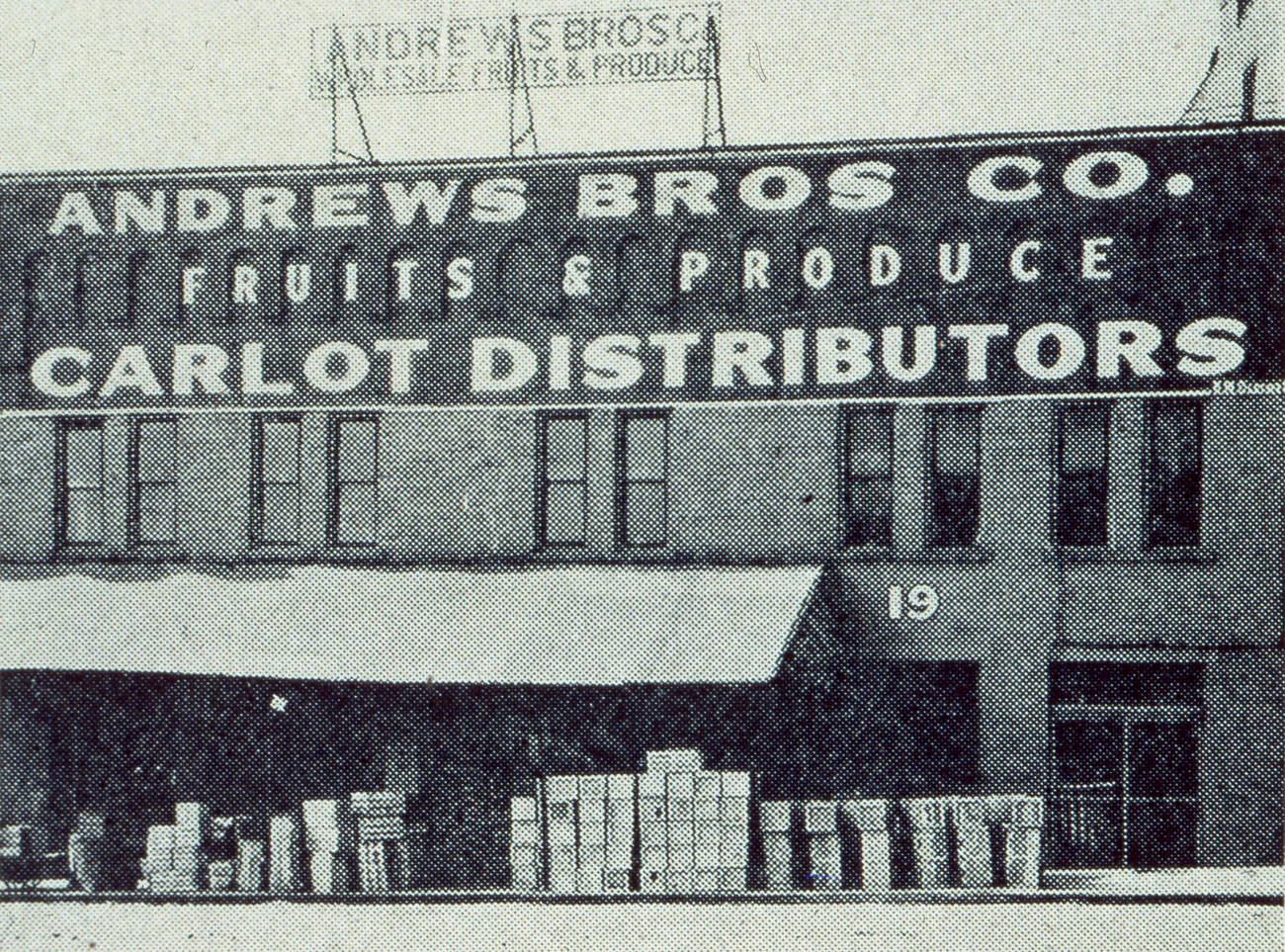 Andrews Brothers Company building, a wholesale fruit and produce seller, 1919.