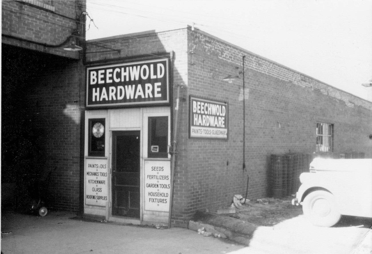 Original Beechwold Hardware store, started by Forrest Smith at 4591 North High Street, 1940s