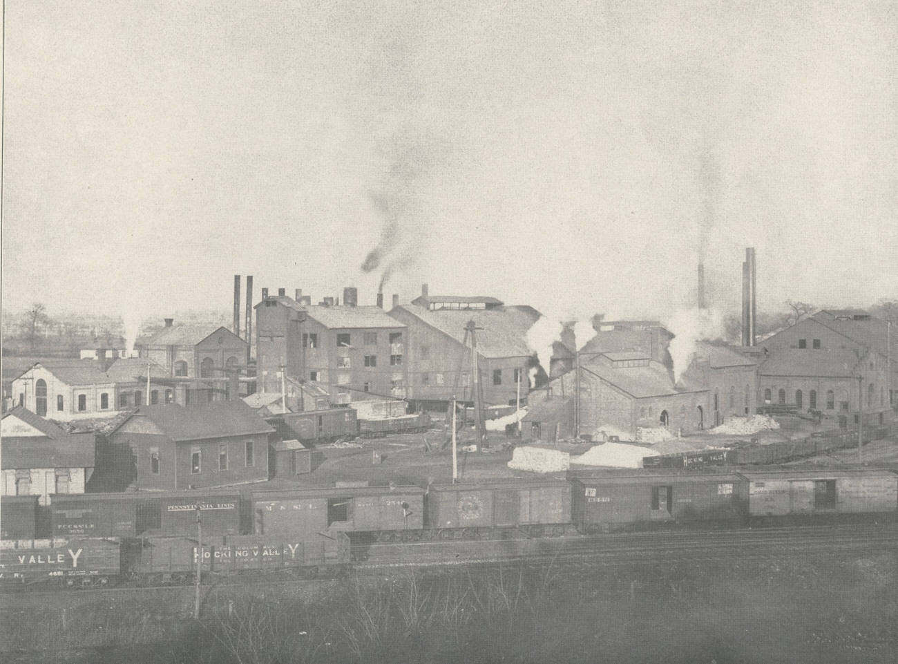Buckeye Steel Castings Company factory, founded October 1902, located on Parsons Avenue, merged with Worthington Industries in 1980.