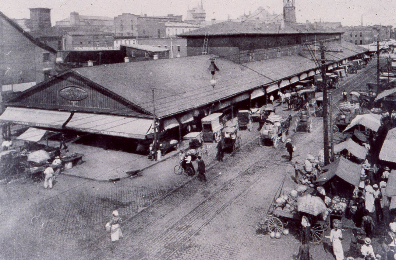 Central Market, served as Columbus City Hall from May 1851 to March 28, 1872. Circa 1880