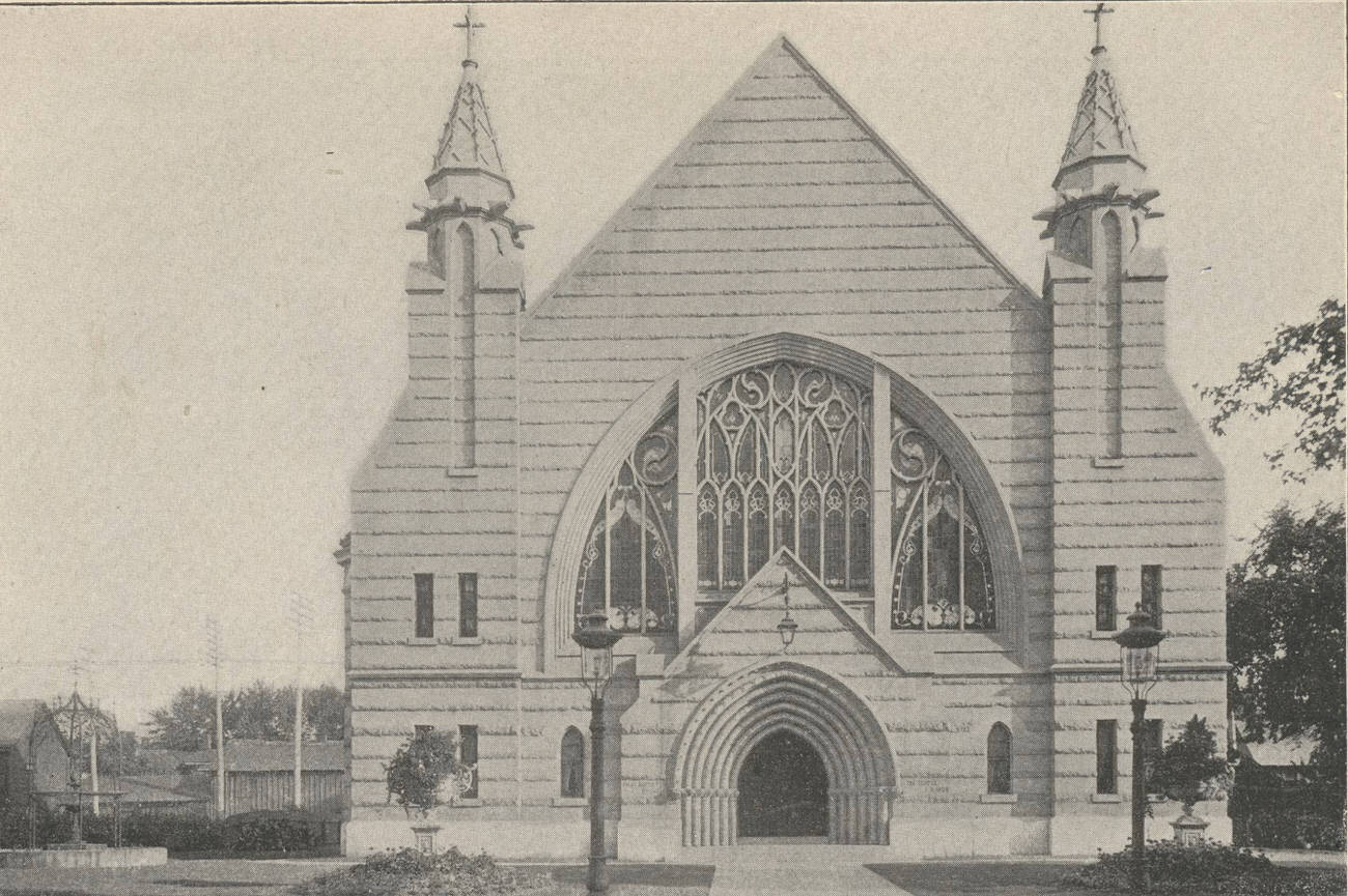Broad Street Baptist Church building, cornerstone laid June 1, 1898, rebuilt and rededicated October 17, 1926, 175th anniversary in 1999, Circa 1900s