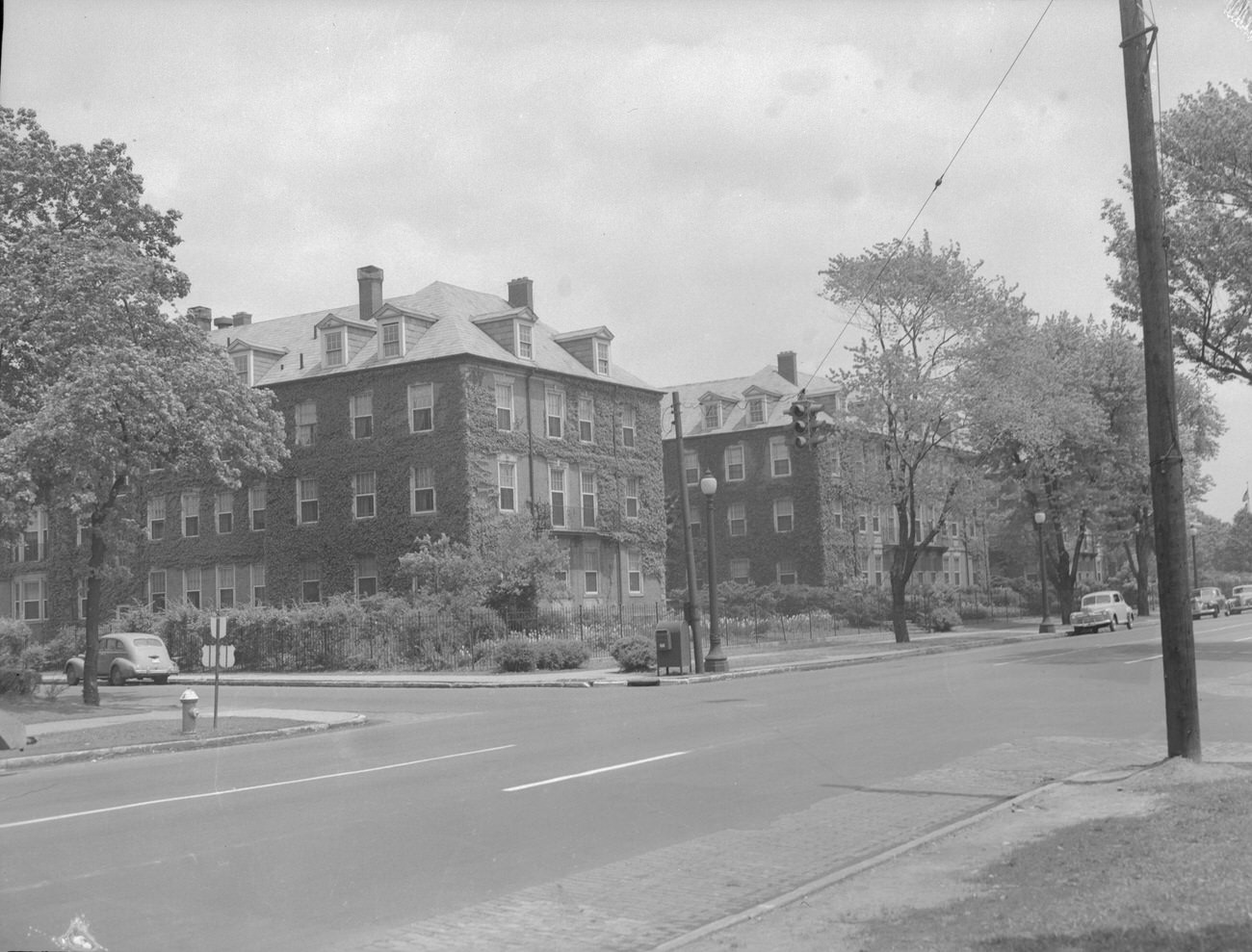 Broad-Ohio Apartments, corner of Ohio Avenue and Broad Street, built as early as 1926, photograph from 1948.