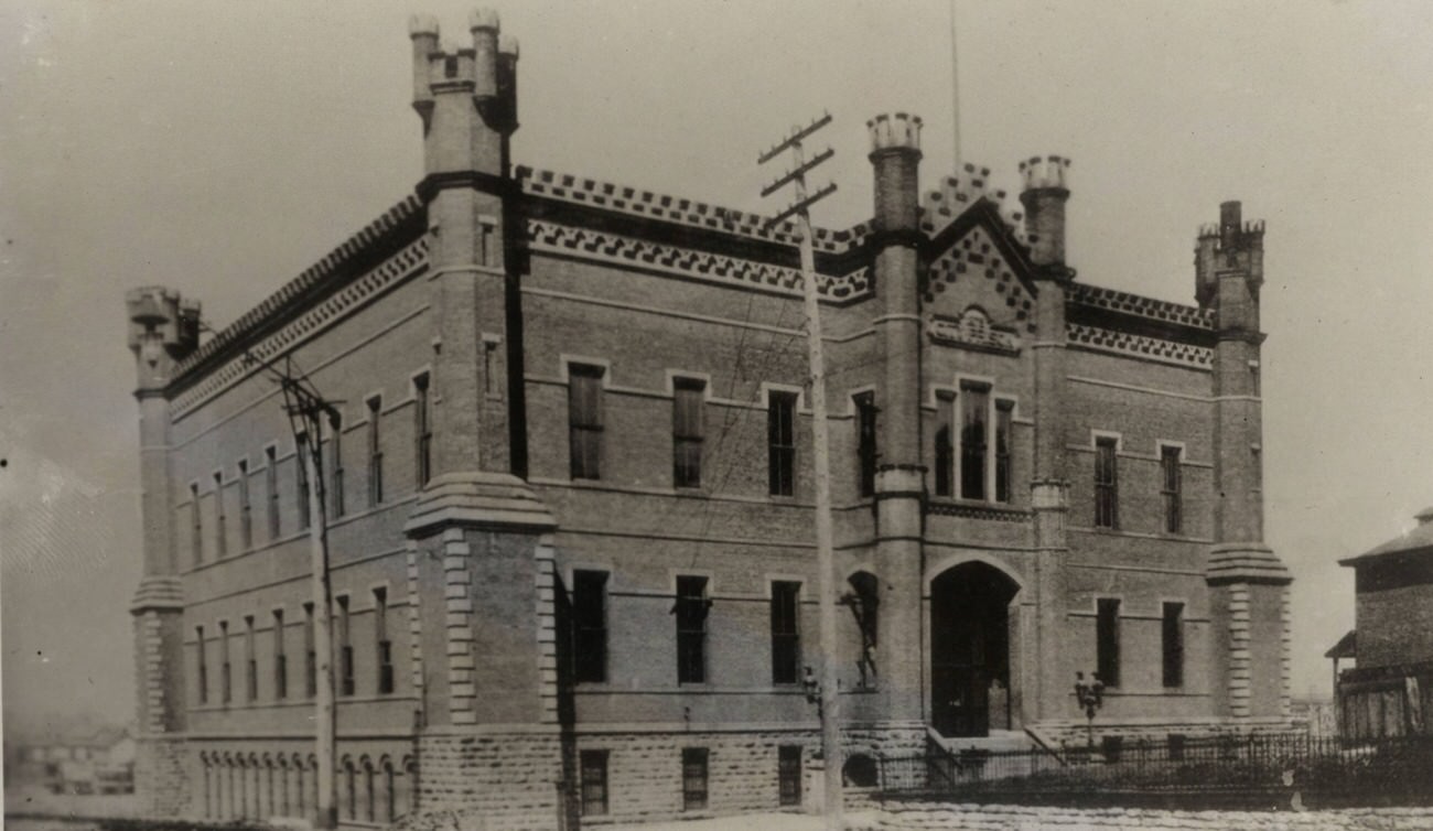 Columbus City Prison, opened December 29, 1879, demolished in 1920, photograph from 1889.