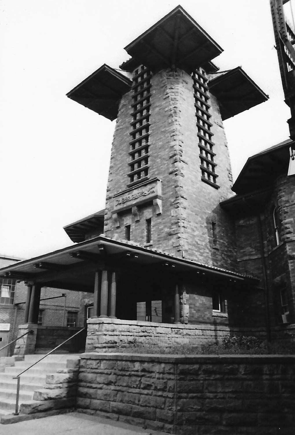 Columbus Train Depot, photograph by Marlo Bartels for mural inspiration, 1988.