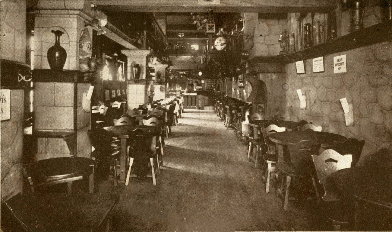 Der Munich Restaurant in the Rankin Building, Columbus, 1909.