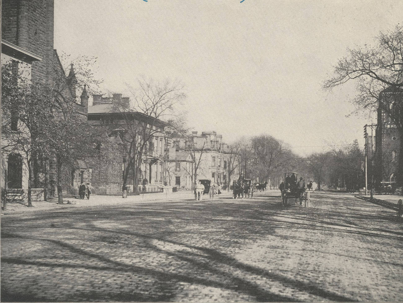 East Broad Street with landmarks including First Congregational Church, 1902.