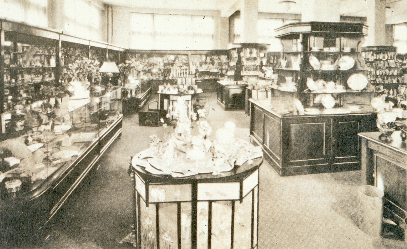 Interior of F. & R. Lazarus Company's 4th floor Gift Shop, 1920s