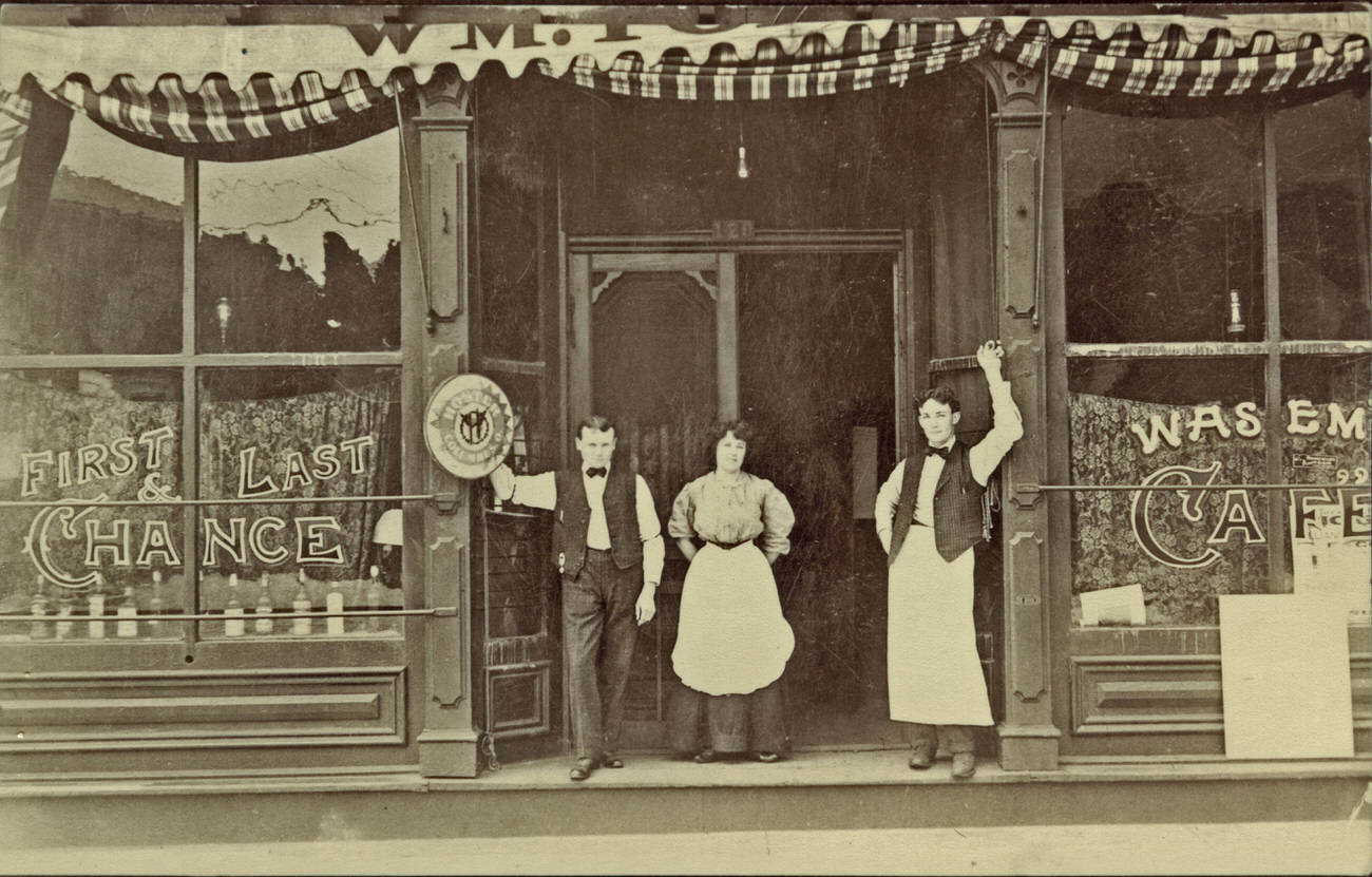 First and Last Chance Saloon, owned by Salvatore Presutti, 1916.