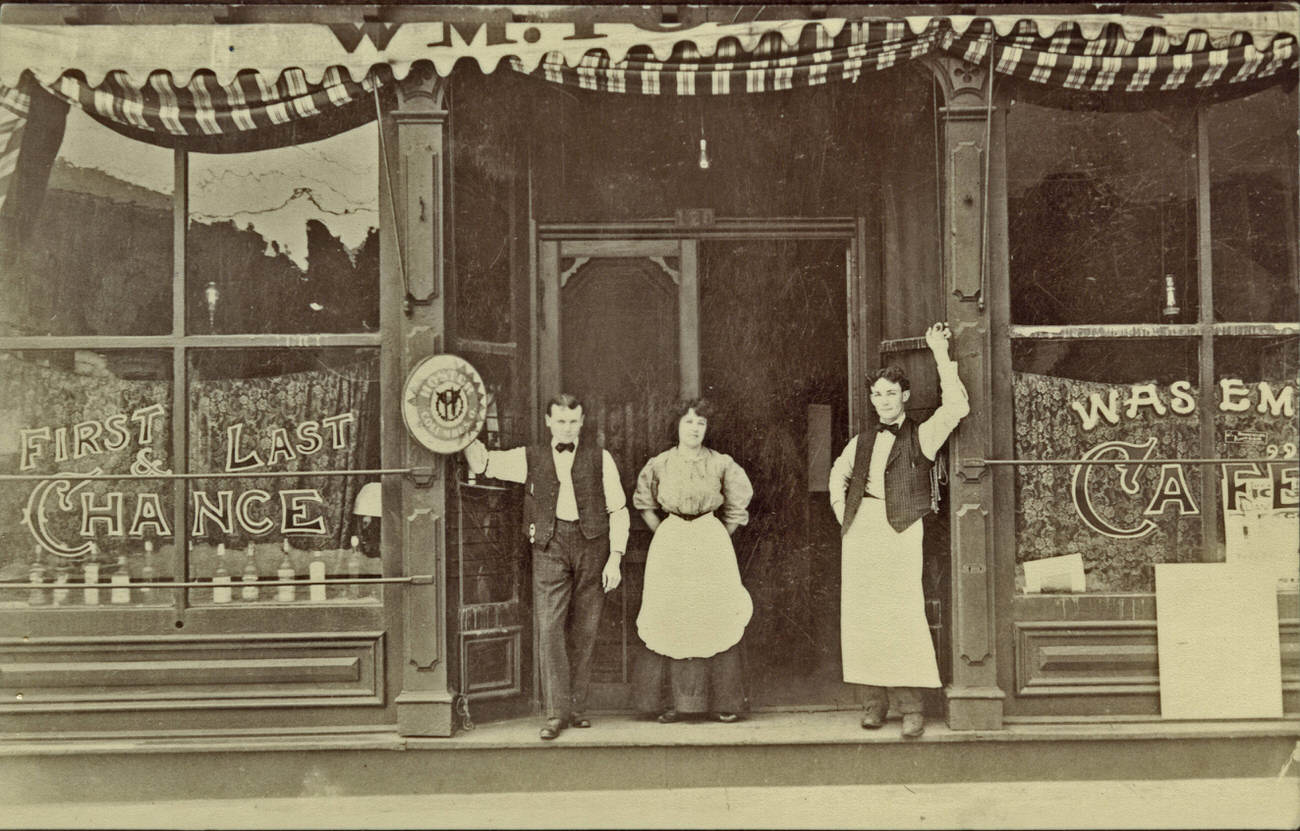 First and Last Chance Saloon, owned by Salvatore Presutti, 1916.