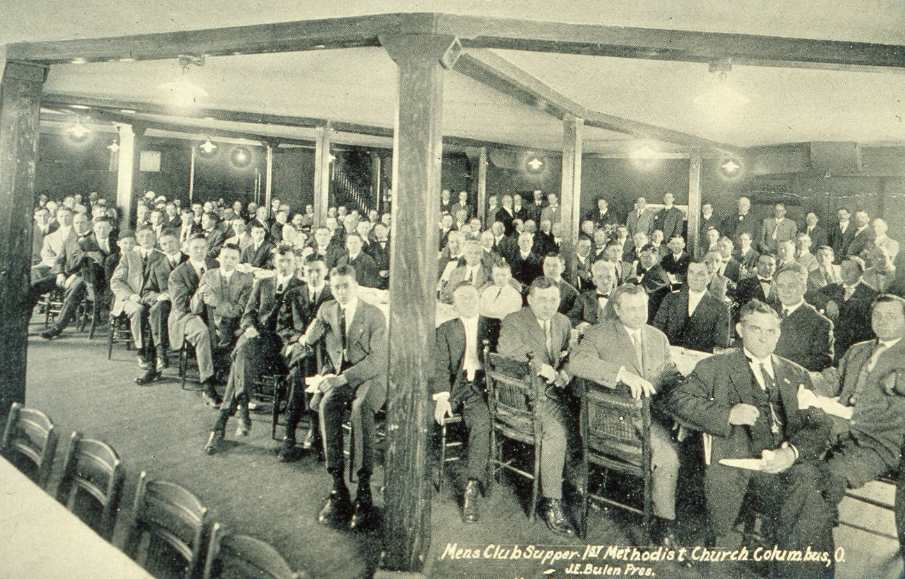 First Methodist Episcopal Church, featuring the News Club, 1913.